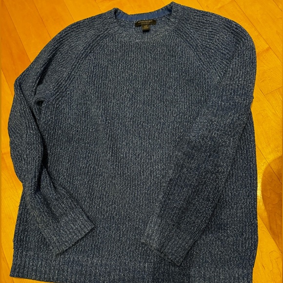 Blue Cotton Knit Sweater - Picture 1 of 3